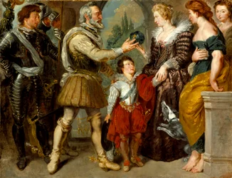 Hendrik IV verleent het regentschap aan Marie de Medici